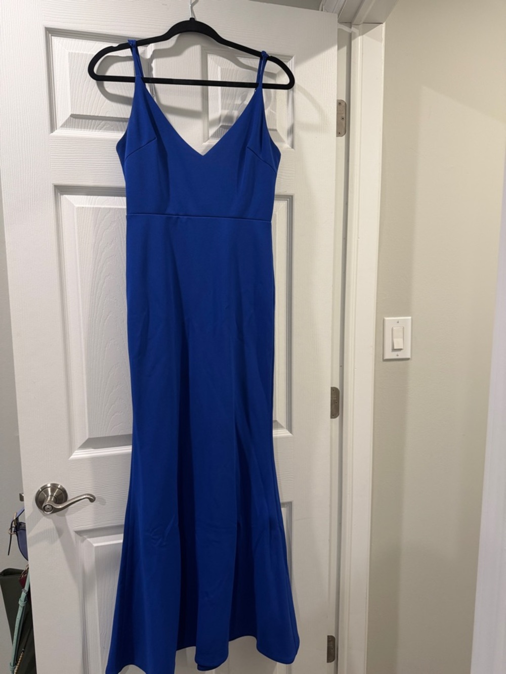 Lulu's Royal Blue V-Neck Maxi Dress